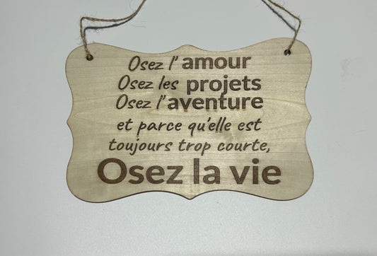 Plaques de décoration en bois humoristiques